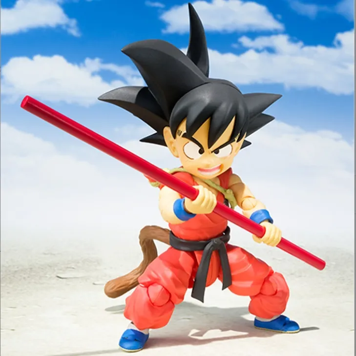BANDAI Sun Wukong Bandai 1/12 SHF Dragon Ball Dragon Ball Z Youth Goku Scale Figures-3