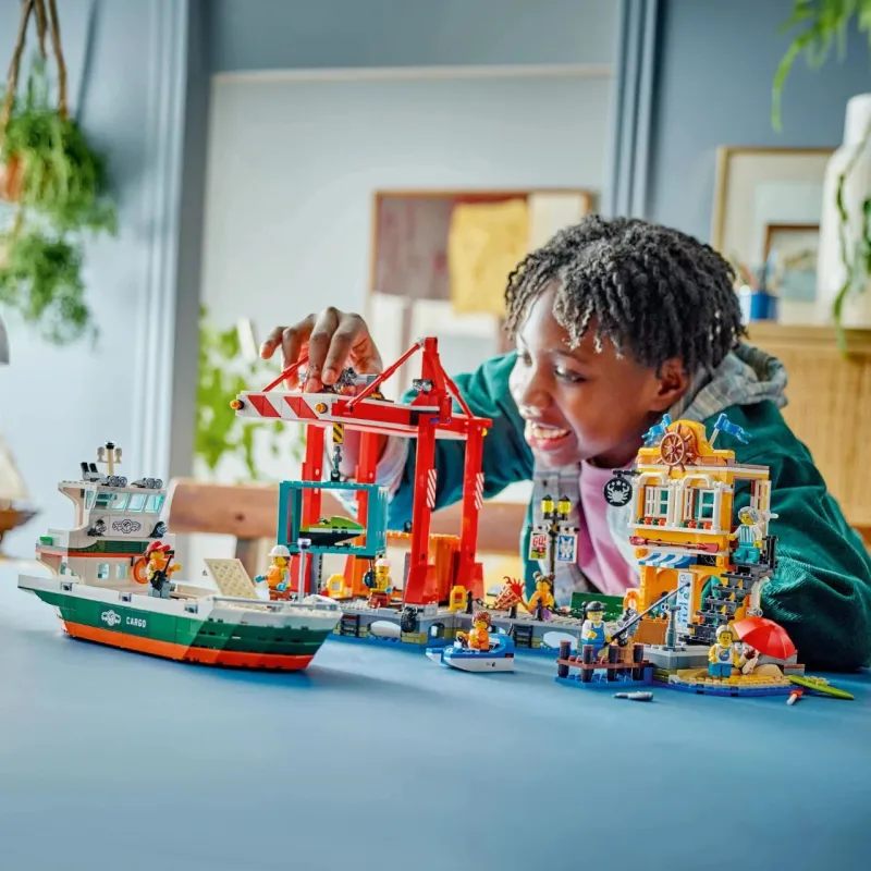 LEGO Harbor And Cargo Ship Building Blocks 1226pcs 60422-5
