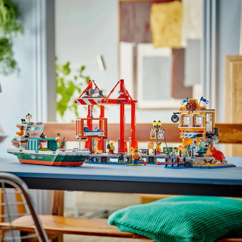 LEGO Harbor And Cargo Ship Building Blocks 1226pcs 60422-4