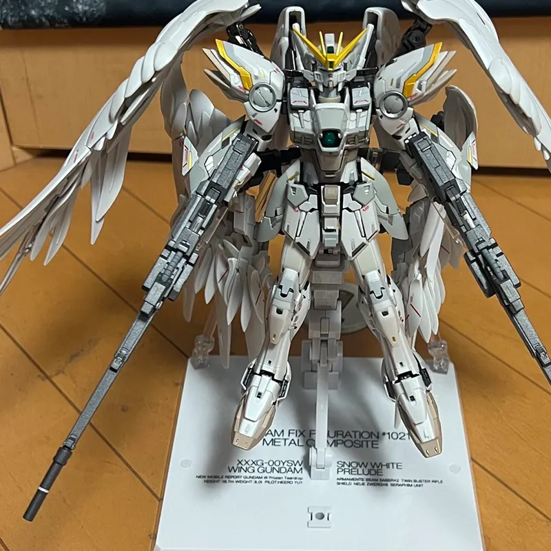 BANDAI GFFMC FIX Wing Gundam Zero 'White Snow Princess' Assembled Models-3
