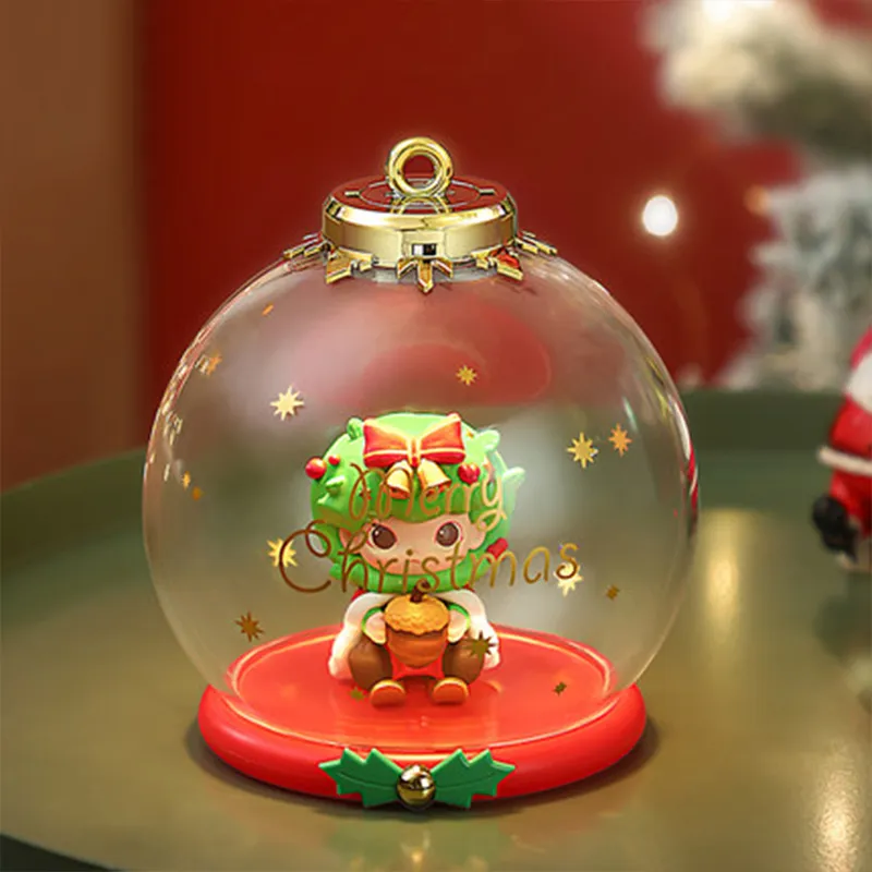 POP MART Bubble Mate IP Christmas Ball Display Case Model Accessories 14.5cm-1