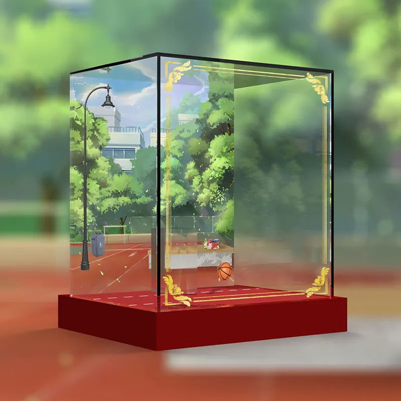QI GU LI HD Transparent Theme Display Case, Compatible With Sega PM Unreliable Aperlei, Reina Aharen Model Accessories-3