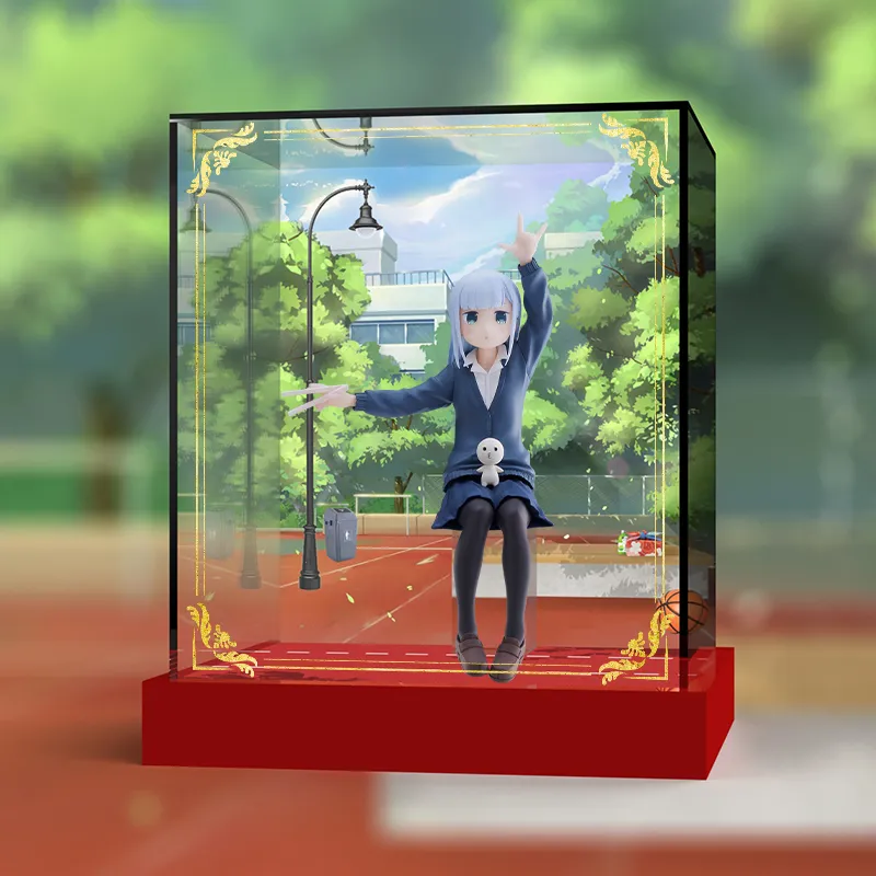QI GU LI HD Transparent Theme Display Case, Compatible With Sega PM Unreliable Aperlei, Reina Aharen Model Accessories-4
