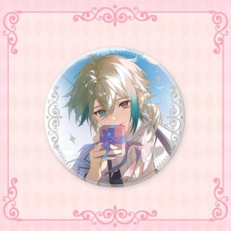 BEMOE VirtuaReal Heartfelt Honey Words Collection White Affection Tinplate Badge Set IP Merch-4