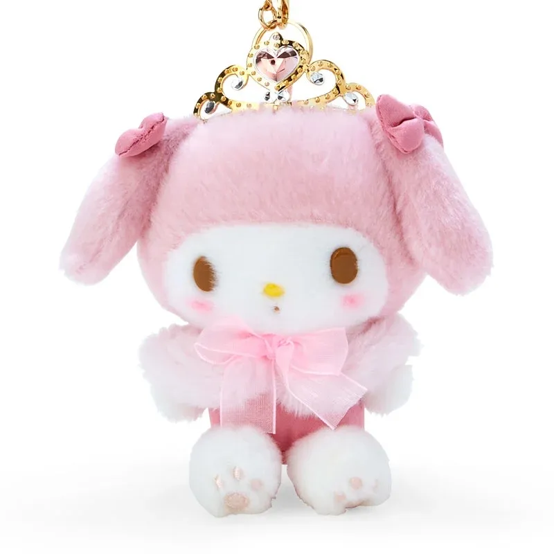 Sanrio My Melody Tokikiku Tiara Crown Keychain Dolls Plush Pendant 13.5cm Height-2