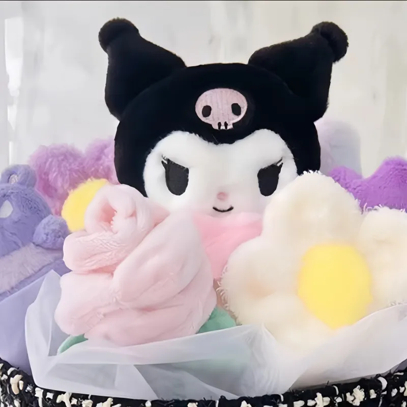 POP MART x Sanrio Kuromi Bouquet Dolls Plush Doll 40cm Height-3