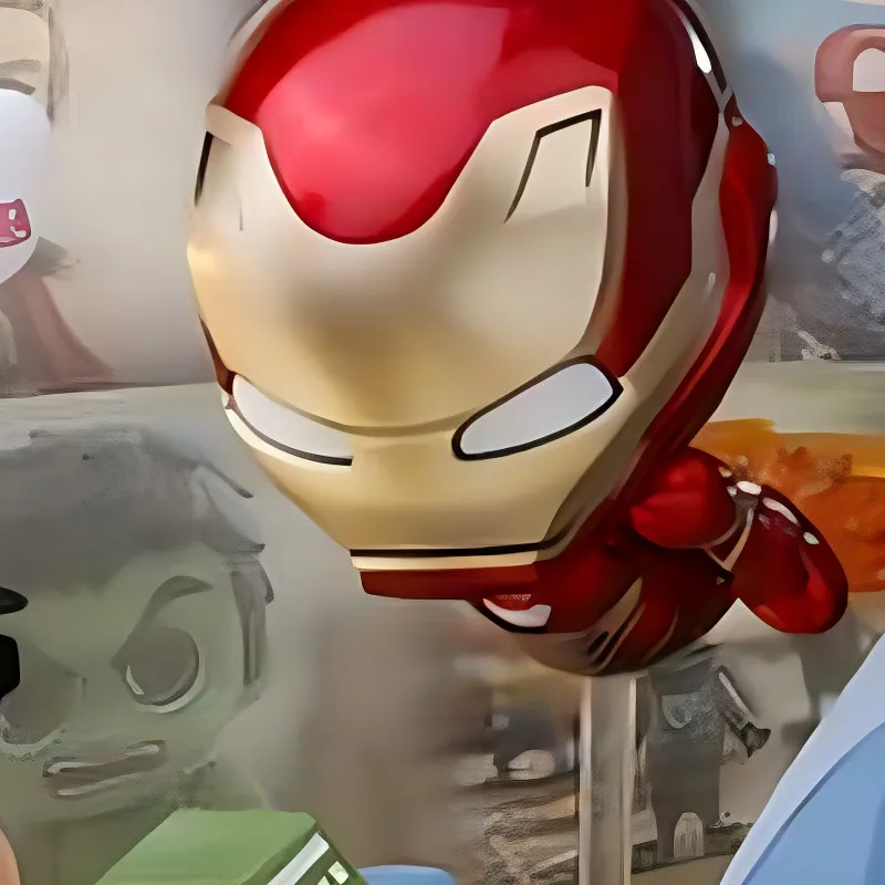 Hot Toys Iron Man Cosb506 Marvel Ten Anniversary Movbi And Mark50 Set Chibi Figures 13cm-3