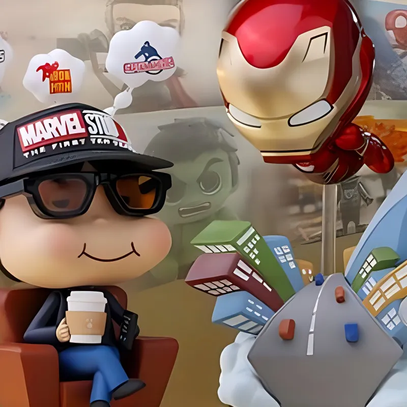 Hot Toys Iron Man Cosb506 Marvel Ten Anniversary Movbi And Mark50 Set Chibi Figures 13cm-1