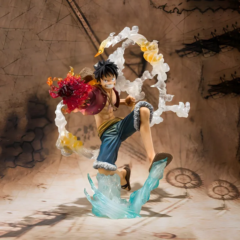 BANDAI Monkey D. Luffy Bandai Figurarts Zero One Piece Monkey D. Luffy Battle Ver. Scale Figures 14cm-1