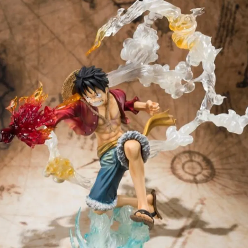 BANDAI Monkey D. Luffy Bandai Figurarts Zero One Piece Monkey D. Luffy Battle Ver. Scale Figures 14cm-2