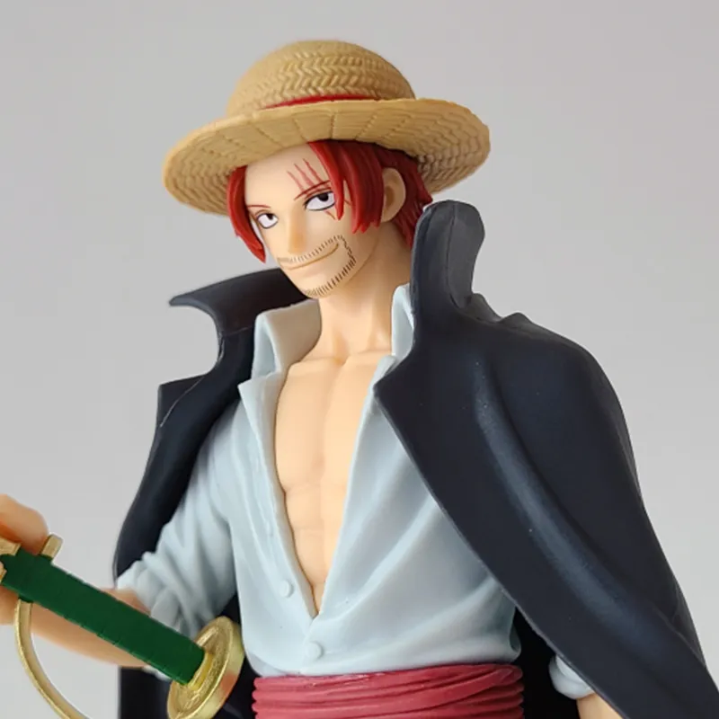 BANPRESTO Shanks One Piece DXF Great Voyage Red Haired Shanks Demon Island Arc Scale Figures 17cm-3