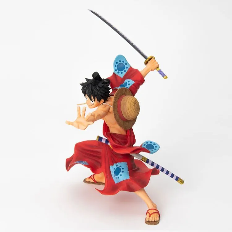 BANDAI Monkey D. Luffy Bandai One Piece Bwfc Character Figure Top Battle 3 Luffy 19cm Bonus Gifts-2