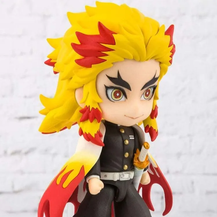 BANDAI Kyojuro Rengoku Bandai Figurarts Mini Demon Slayer  Kimetsu No Yaiba Kiryu The Flame Pillar Scale Figures-2