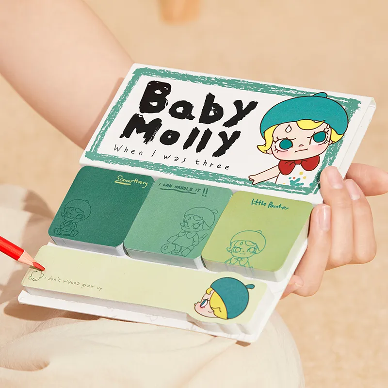POP MART When I Was Three Years Old Collection BABY Molly Sticky Notes Combination Trend Based Products-3