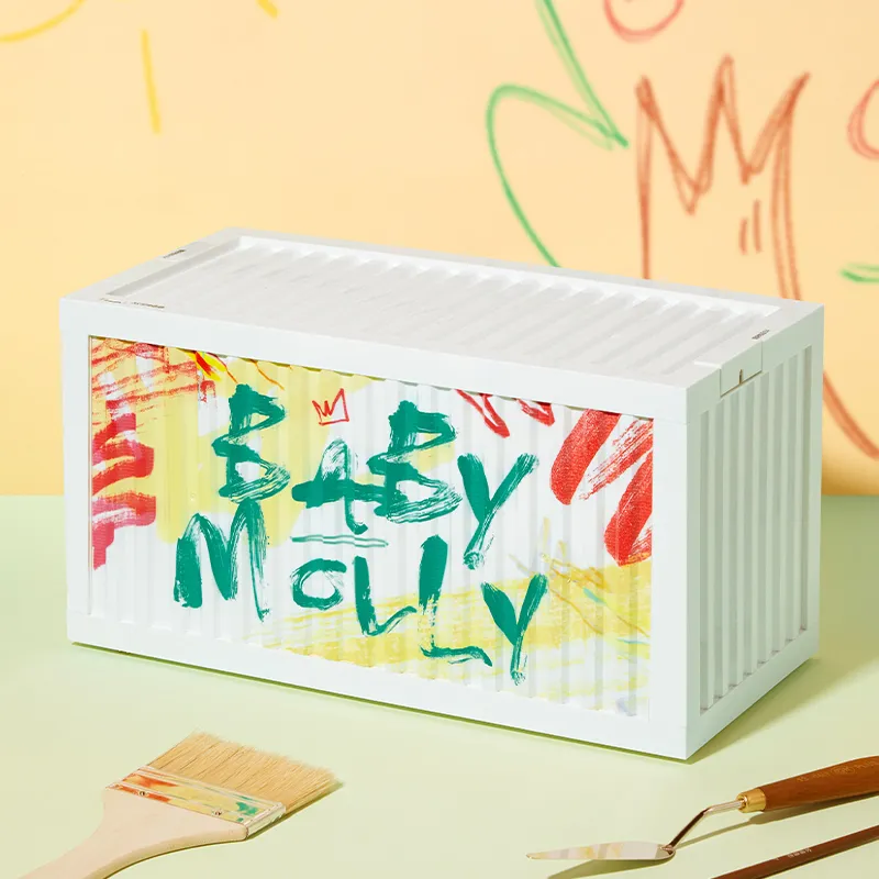 POP MART Baby Molly Collection When I Was Three Years Old Container Luminous Figure Display Case Model Accessories-2