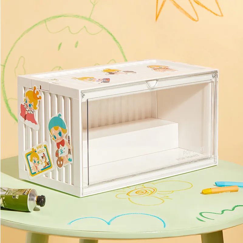 POP MART Baby Molly Collection When I Was Three Years Old Container Luminous Figure Display Case Model Accessories-1