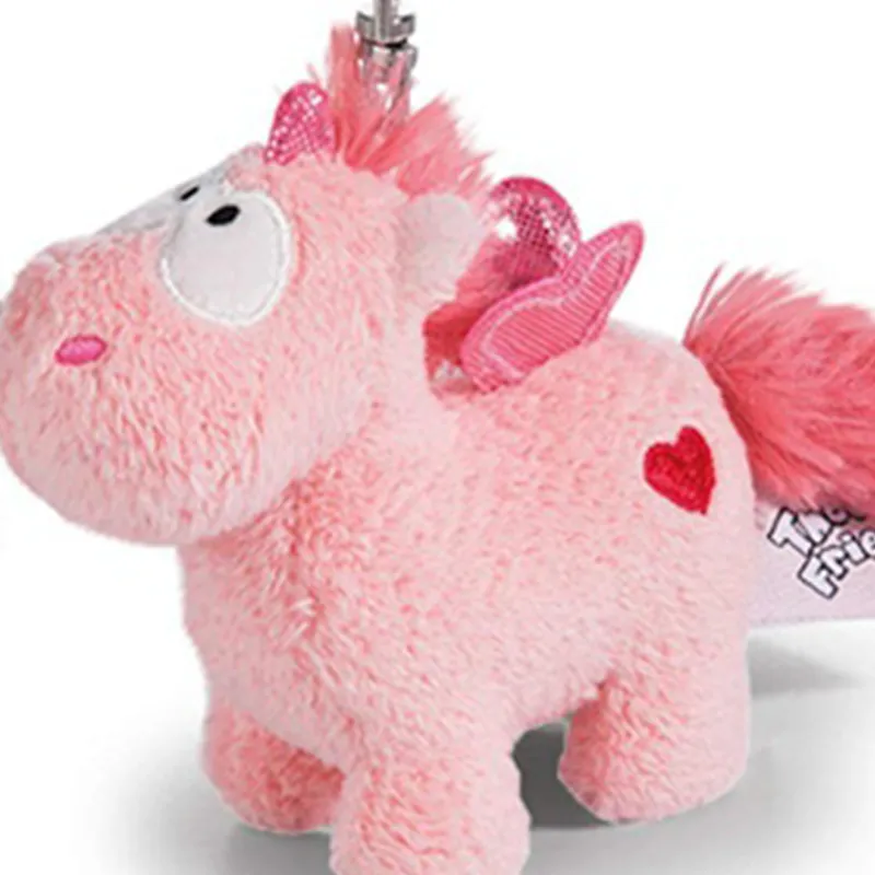 NICI Heodor & Friends Cloud Dreamer+Heart Unicorn Couple's Purple/Pink Dolls Plush Pendant 10cm Height-3