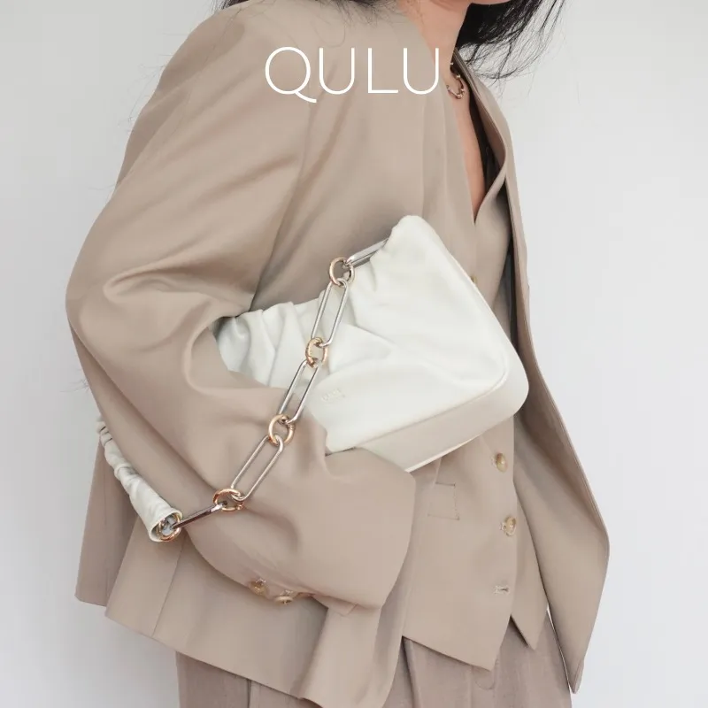 QULU Sheepskin Tofu Bag, Cloud Underarm Handbag, Shoulder Bag Women's Multiple Colors-3