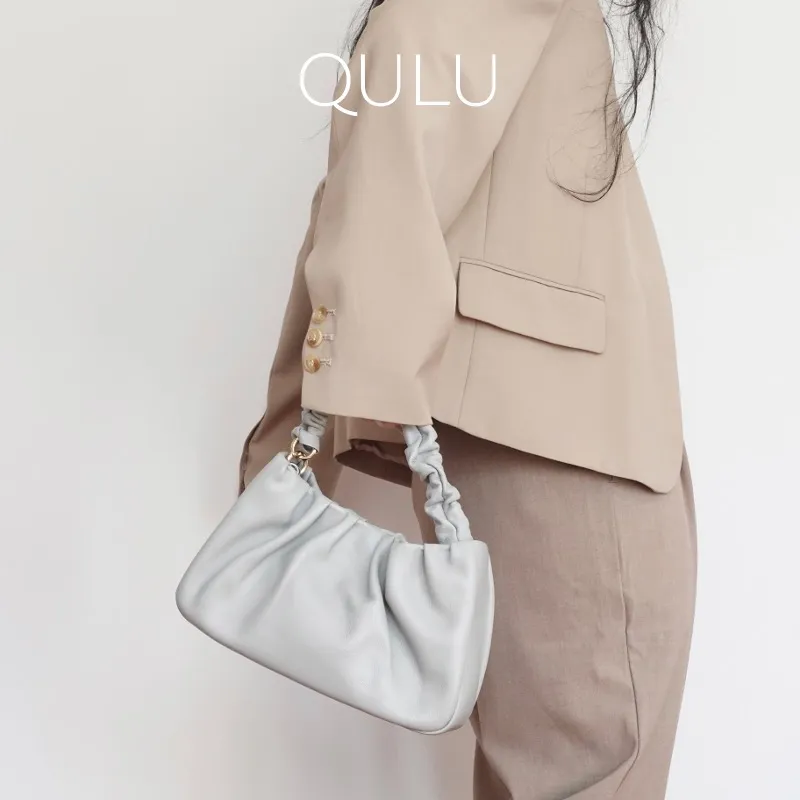 QULU Sheepskin Tofu Bag, Cloud Underarm Handbag, Shoulder Bag Women's Multiple Colors-9