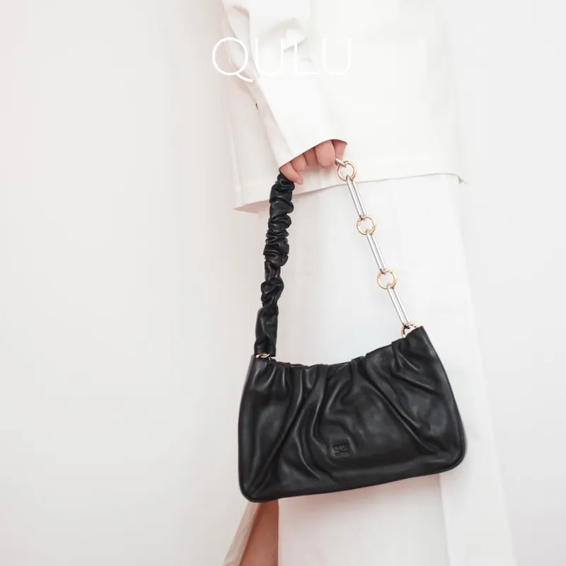 QULU Sheepskin Tofu Bag, Cloud Underarm Handbag, Shoulder Bag Women's Multiple Colors-15