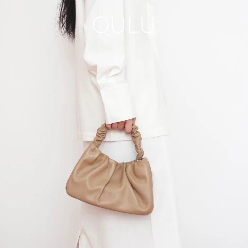 QULU Sheepskin Tofu Bag, Cloud Underarm Handbag, Shoulder Bag Women's Multiple Colors-25