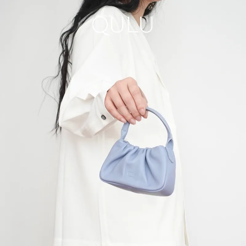 QULU Sheepskin Shoulder Bag Crossbody Bag Handbag Mini Women's White-20