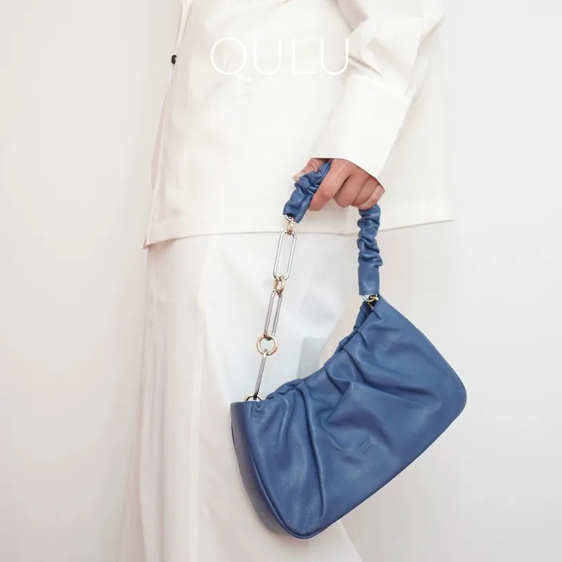 QULU Sheepskin Tofu Bag, Cloud Underarm Handbag, Shoulder Bag Women's Multiple Colors-32