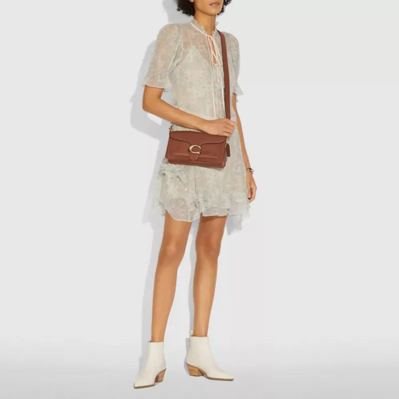 COACH Tabby Cow Leather God Of Wine Bag, Shoulder Bag, Crossbody Bag Medium Size Women's Brown-4