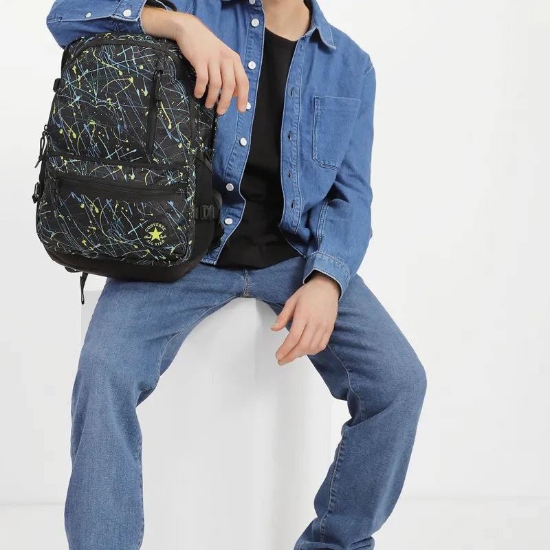 Converse Straight Edge Polyester Backpack Regular Unisex Blue-4