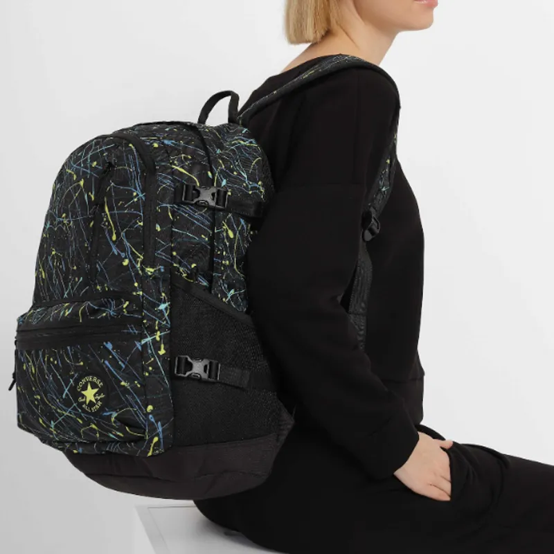 Converse Straight Edge Polyester Backpack Regular Unisex Blue-3