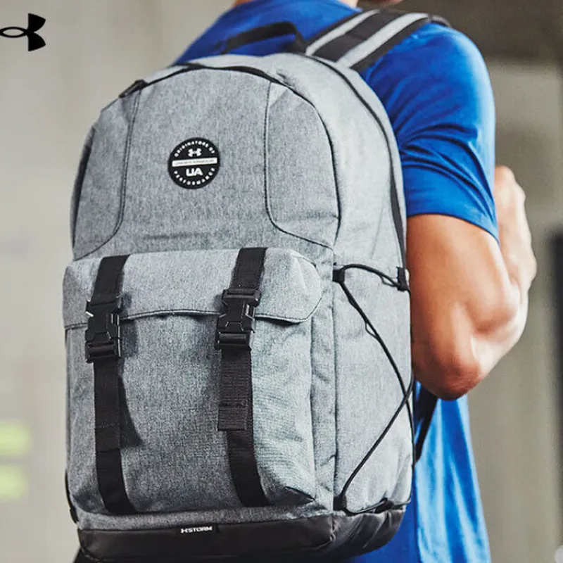 Under Armour Polyester Backpack Regular Unisex Gray-4