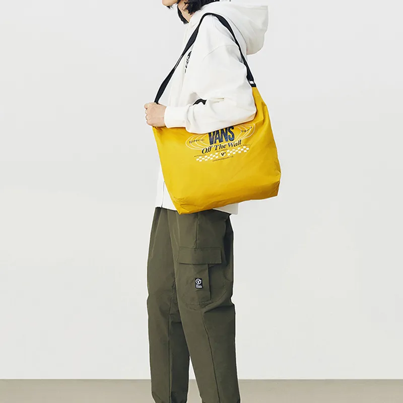 Vans Nylon Fabric Crossbody Bag Handbag Shoulder Bag Regular Unisex Yellow-3