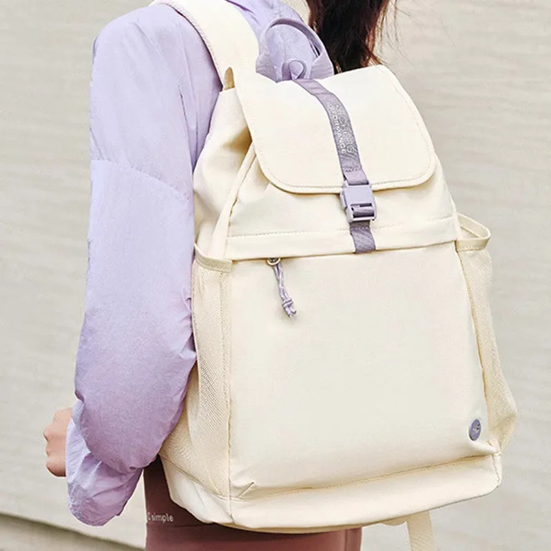 Skechers Fabric Backpack Large Size Unisex Light Sand Yellow-3