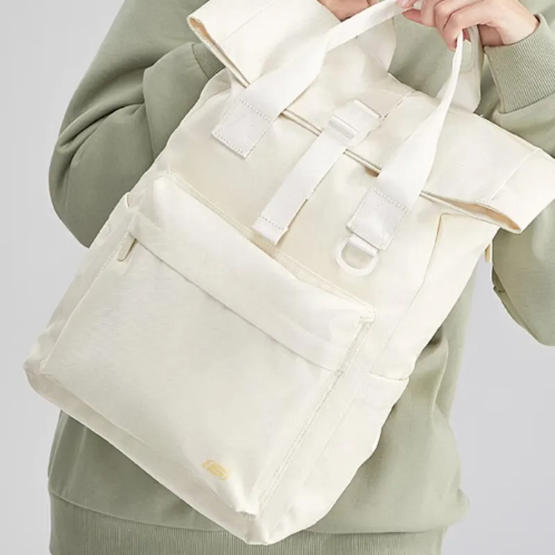 Skechers Fabric Backpack Regular Unisex Cream Dark Beige-4