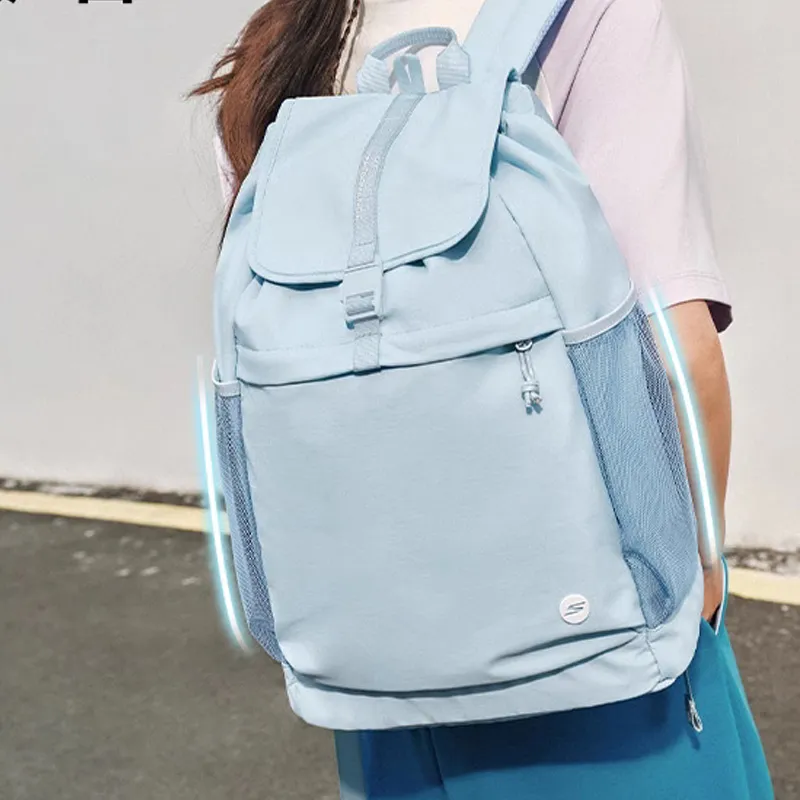 Skechers Fabric Backpack Large Size Unisex Baby Light Blue-3