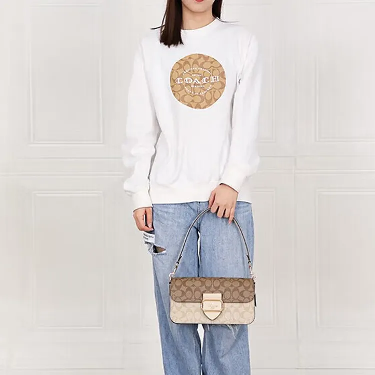 COACH MORGAN SHOULDER BAG IN BLOCKED SIGNATURE CANVAS-5