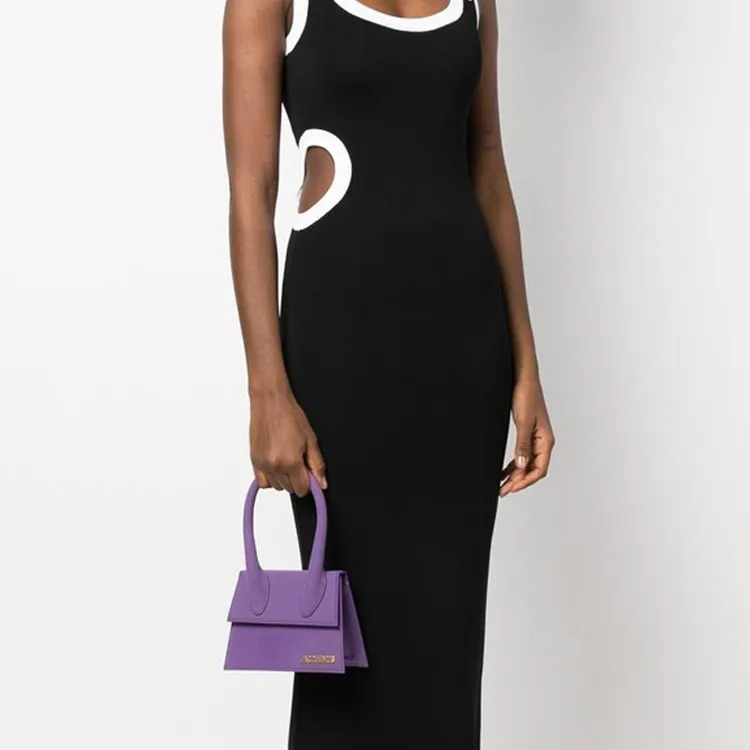 Jacquemus Le Chiquito Cow Leather Shoulder Bag, Crossbody Bag, Handbag Women's Purple-3