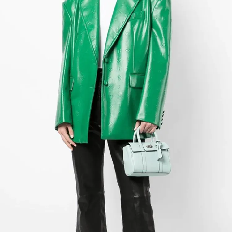 Mulberry Bayswater Sheepskin With Cow Leather Shoulder Bag, Crossbody Bag, Handbag Mini Women's Acrylic Green-4