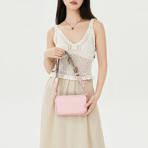 EMPORIO ARMANI MyEA Polyurethane Crossbody Bag Shoulder Bag Women's Pink-6