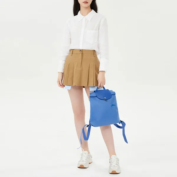 LONGCHAMP Polyamide Backpack Women's Blue-8