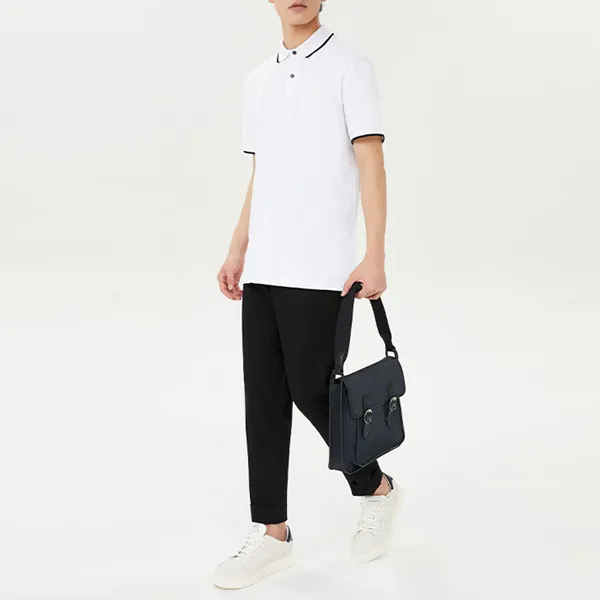 LONGCHAMP Cotton Crossbody Bag Shoulder Bag Unisex Black-5