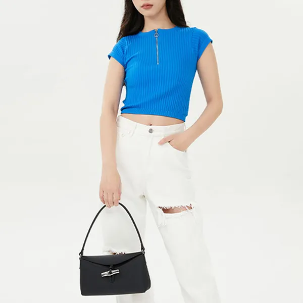LONGCHAMP Small Roseau Leather Shoulder Bag-6