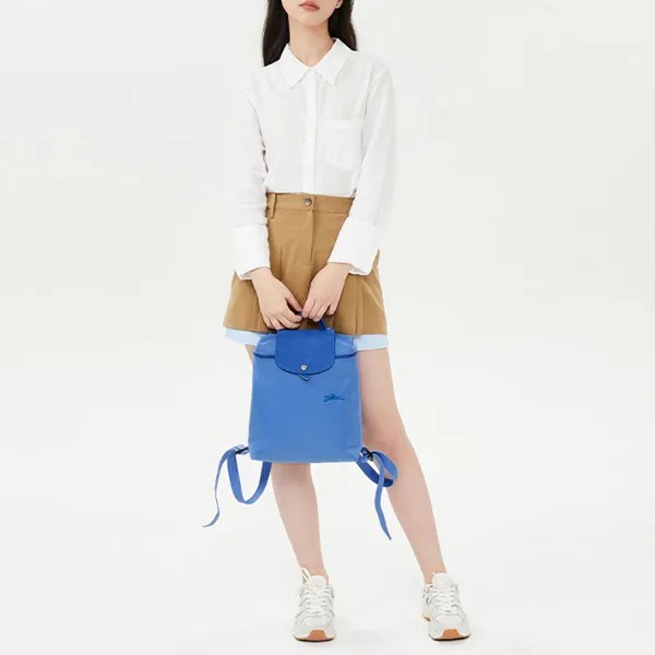 LONGCHAMP Polyamide Backpack Women's Blue-7
