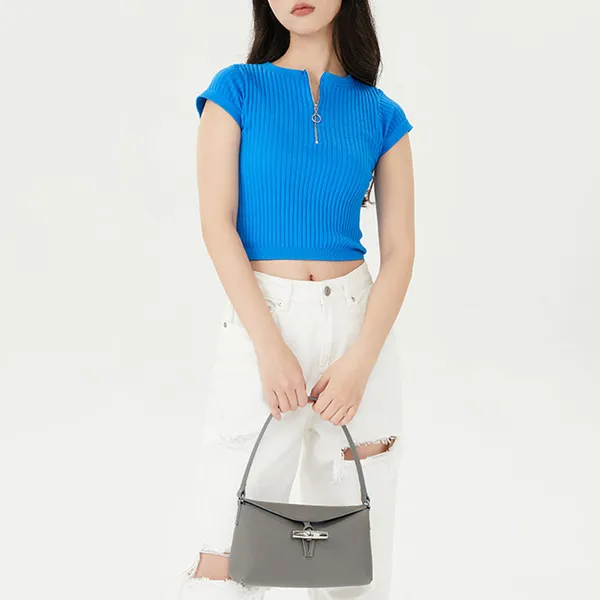LONGCHAMP Small Roseau Leather Tote Bag-8