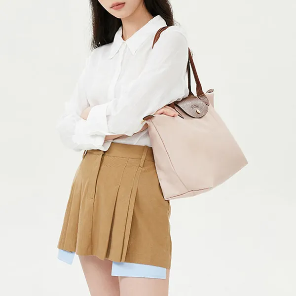 LONGCHAMP Le Pliage Fabric Dumpling Bag Handbag Shoulder Bag Medium Size Women's Paper Color-7