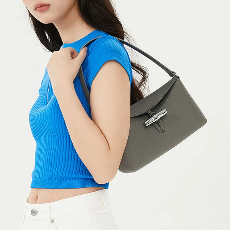 LONGCHAMP Small Roseau Leather Tote Bag-5