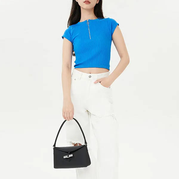 LONGCHAMP Small Roseau Leather Shoulder Bag-7
