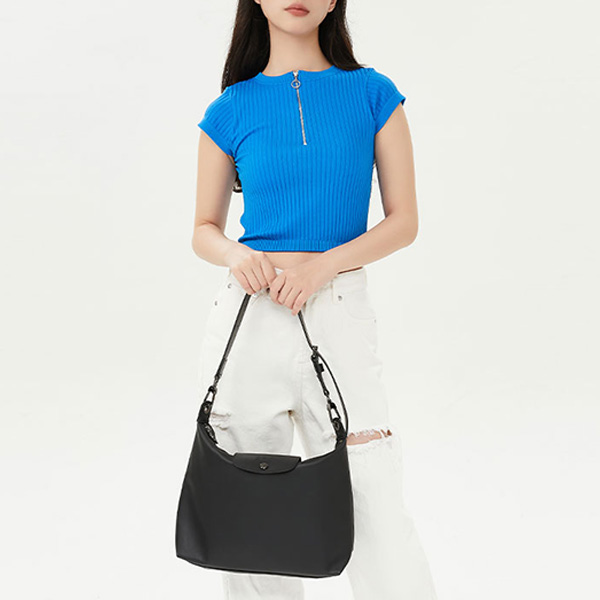 LONGCHAMP 34175089P71 関税送料込 Le Pliage Original Pouch with handle Paper - Recycled canvas