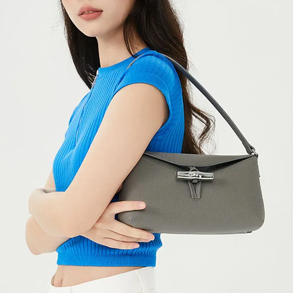 LONGCHAMP Small Roseau Leather Tote Bag-6