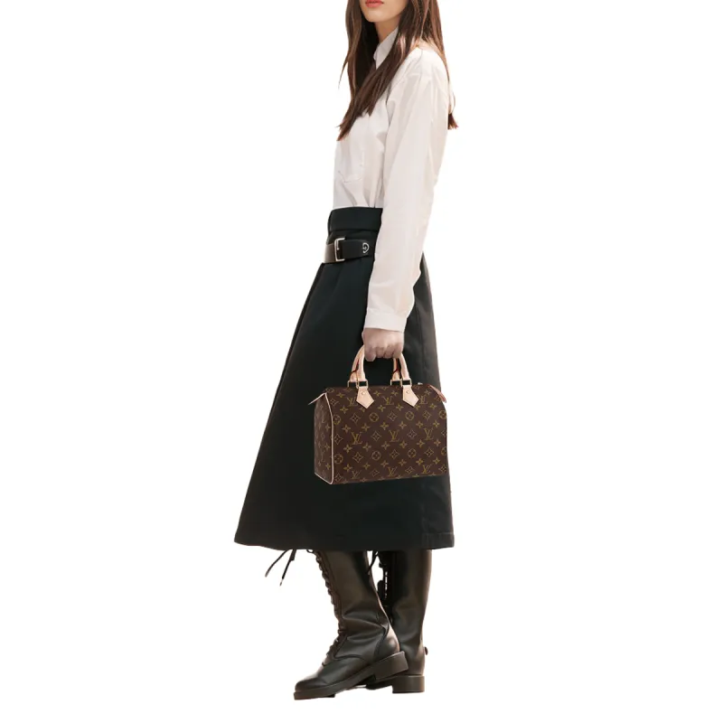 LOUIS VUITTON Speedy Bandouliere Monogram 25 Brown-6